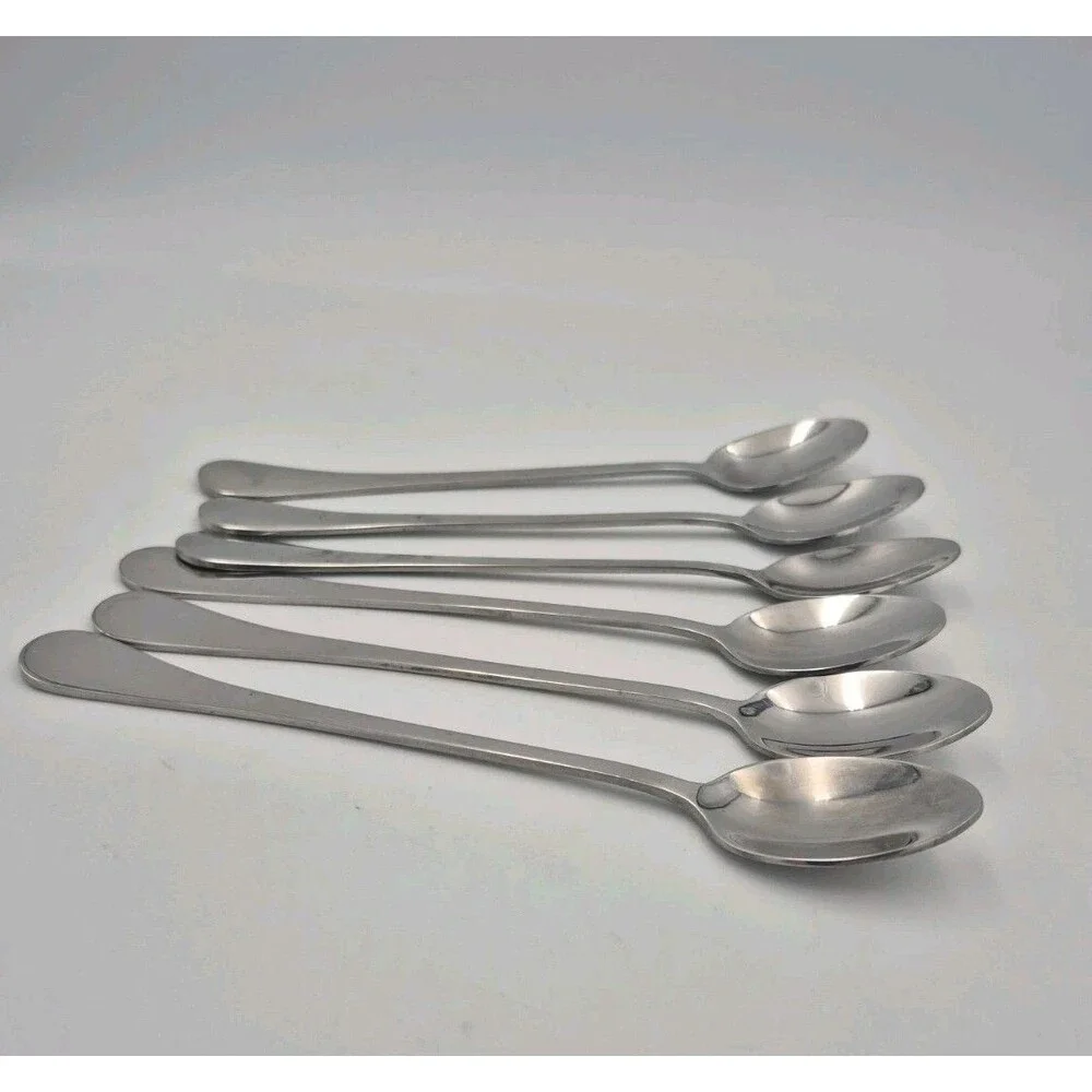 Vintage Of 6 Teaspoons Cambridge Stainless Steel Flatware 8
